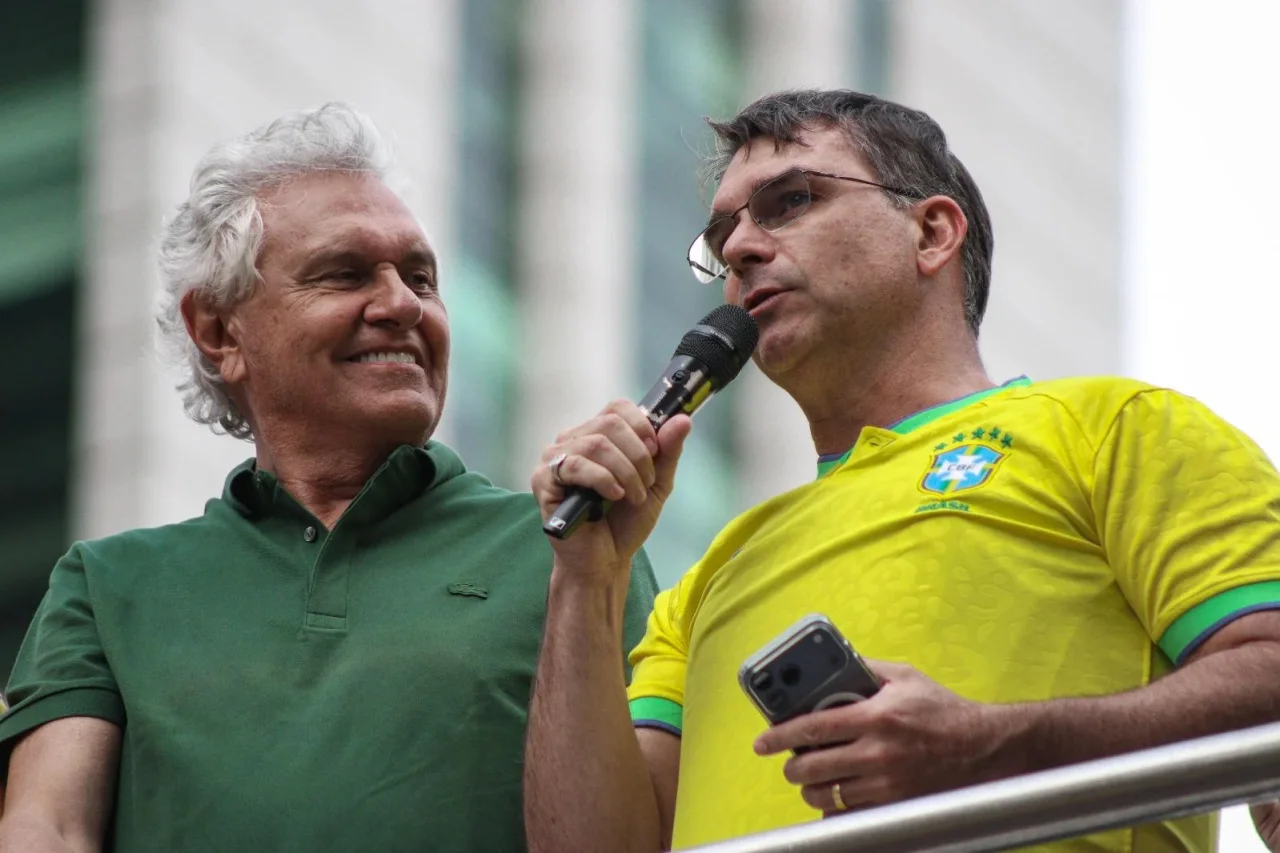 Flávio diz que se inspirará na segurança pública de Caiado
