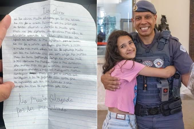 Menina pede socorro piscando os olhos e é resgatada após sequestro pelo próprio pai