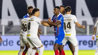 Santos busca empate com o Bahia após temporal e expulsão de Neymar