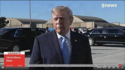 Trump diz que eleição no Brasil “pareceu fraudada” após vitória de Lula sobre Flávio Bolsonaro