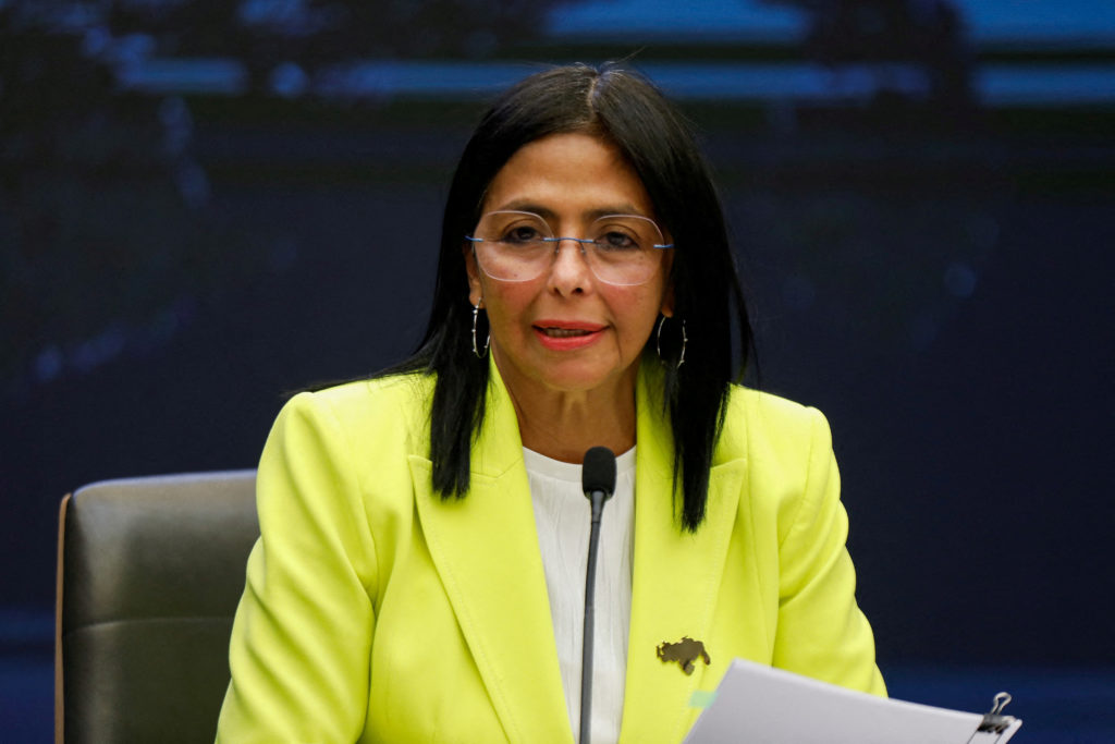 Delcy Rodríguez em pronunciamento oficial sobre a nova Lei de Anistia na Venezuela