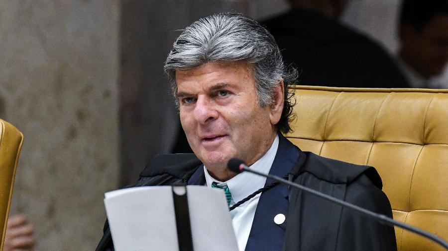 Ministro Luiz Fux durante sessão no plenário do Supremo Tribunal Federal (STF) discutindo jurisprudência de comissões parlamentares