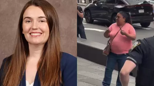 Erin Piacenti, vice-presidente do Bank of America de 32 anos, foi morta em um ataque aleatório a facadas em Times Square. A agressora foi baleada pela polícia.